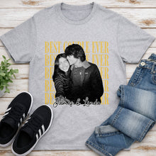 Load image into Gallery viewer, Personalized Couple Photo T-shirt & Hoodie Custom Name Gift