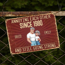Load image into Gallery viewer, Personalized Metal Sign Custom Couple Art for Anniversary Gift