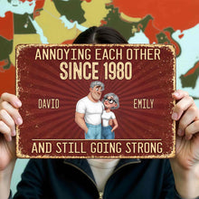 Load image into Gallery viewer, Personalized Metal Sign Custom Couple Art for Anniversary Gift