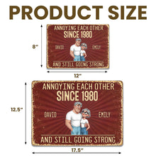 Load image into Gallery viewer, Personalized Metal Sign Custom Couple Art for Anniversary Gift
