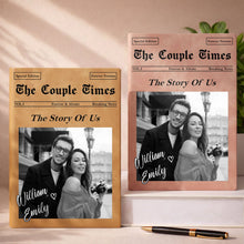 Load image into Gallery viewer, Personalized Leather Journal Custom Name Gift for Couples