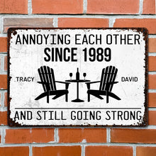 Load image into Gallery viewer, Personalized Metal Sign Custom Name Gift for Couples