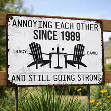 Load image into Gallery viewer, Personalized Metal Sign Custom Name Gift for Couples