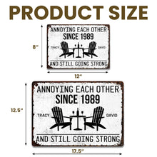 Load image into Gallery viewer, Personalized Metal Sign Custom Name Gift for Couples
