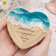 Load image into Gallery viewer, Personalized Heart Shape Jewelry Dish Custom Name Gift for Engagement