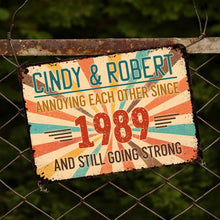 Load image into Gallery viewer, Personalized Metal Sign Custom Name Gift for Couples Anniversary
