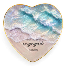 Load image into Gallery viewer, Personalized Heart Jewelry Dish Custom Names Gift for Couples