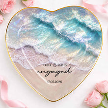 Load image into Gallery viewer, Personalized Heart Jewelry Dish Custom Names Gift for Couples