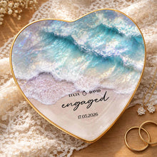 Load image into Gallery viewer, Personalized Heart Jewelry Dish Custom Names Gift for Couples