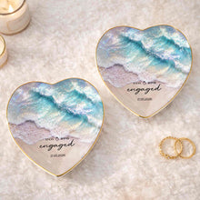 Load image into Gallery viewer, Personalized Heart Jewelry Dish Custom Names Gift for Couples
