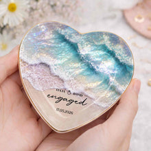 Load image into Gallery viewer, Personalized Heart Jewelry Dish Custom Names Gift for Couples