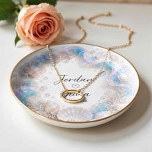 Load image into Gallery viewer, Personalized Ceramic Jewelry Dish Ocean Theme Custom Gift for Couples
