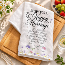 Load image into Gallery viewer, Personalized Kitchen Towel Custom Couple Gift Recipe for Marriage