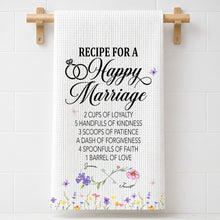 Load image into Gallery viewer, Personalized Kitchen Towel Custom Couple Gift Recipe for Marriage