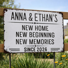 Load image into Gallery viewer, Personalized Metal Sign Custom Name Wall Decor Home Gift