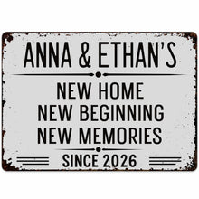Load image into Gallery viewer, Personalized Metal Sign Custom Name Wall Decor Home Gift