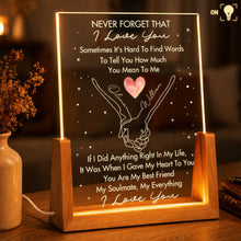 Load image into Gallery viewer, Personalized Acrylic Night Light Custom Love Message Gift for Couples
