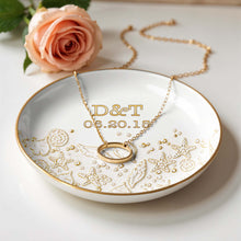 Load image into Gallery viewer, Personalized Beach Jewelry Dish Custom Date & Name Gift for Couples