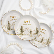 Load image into Gallery viewer, Personalized Ceramic Jewelry Dish Custom Couple Gift Adventure
