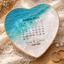 Load image into Gallery viewer, Personalized Heart Jewelry Dish Custom Name Gift for Couples