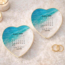 Load image into Gallery viewer, Personalized Heart Jewelry Dish Custom Name Gift for Couples