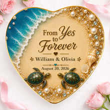 Load image into Gallery viewer, Personalized Heart Ceramic Jewelry Dish Custom Name Gift for Couples