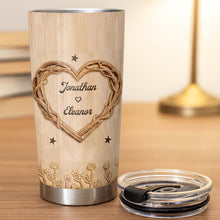 Load image into Gallery viewer, Personalized Stainless Steel Tumbler Custom Heart Design Gift for Couples