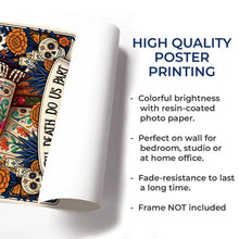 Load image into Gallery viewer, Personalized Skeleton Couple Sugar Skull Vertical Poster Gift