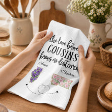 Load image into Gallery viewer, Personalized Cousin Kitchen Towel Custom State Map Gift