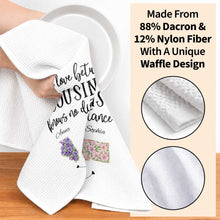 Load image into Gallery viewer, Personalized Cousin Kitchen Towel Custom State Map Gift