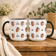 Load image into Gallery viewer, Personalized Ceramic Accent Mug Custom Photo Gift for Dad