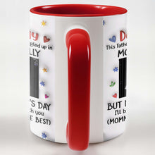 Load image into Gallery viewer, Personalized Accent Mug Custom Ultrasound Photo Gift for Dad