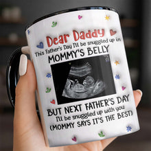 Load image into Gallery viewer, Personalized Accent Mug Custom Ultrasound Photo Gift for Dad