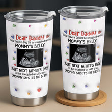 Load image into Gallery viewer, Personalized Stainless Steel Tumbler for Dad Ultrasound Photo Gift
