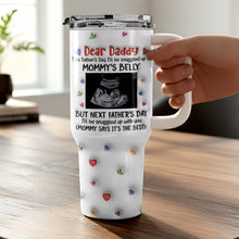Load image into Gallery viewer, Personalized 40oz Tumbler for Dad with Ultrasound Design Gift