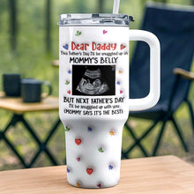 Load image into Gallery viewer, Personalized 40oz Tumbler for Dad with Ultrasound Design Gift