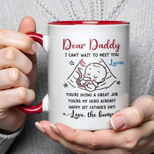 Load image into Gallery viewer, Personalized Accent Mug Custom Message for Dad 1st Father's Day Gift