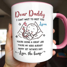 Load image into Gallery viewer, Personalized Accent Mug Custom Message for Dad 1st Father's Day Gift