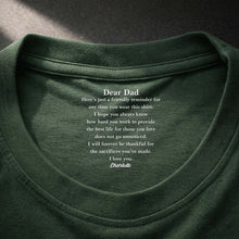 Load image into Gallery viewer, Personalized Cotton T-Shirt with Inside Neck Print for Dad