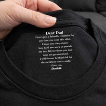 Load image into Gallery viewer, Personalized Cotton T-Shirt with Inside Neck Print for Dad
