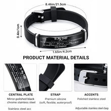 Load image into Gallery viewer, Personalized Silicone Bracelet Custom Photo Gift for Dad