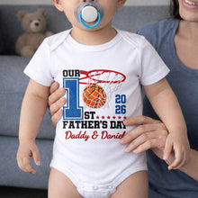 Load image into Gallery viewer, Personalized Baby Onesie Custom Name for Dad 1st Father's Day Gift