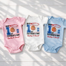 Load image into Gallery viewer, Personalized Baby Onesie Custom Name for Dad 1st Father's Day Gift