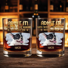 Load image into Gallery viewer, Personalized Whiskey Glass Custom Dog Photo Gift for Dad