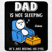 Load image into Gallery viewer, Personalized Fleece Blanket Gift for Dad Custom Name Funny