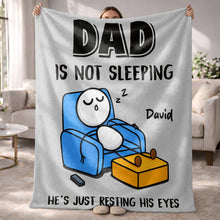 Load image into Gallery viewer, Personalized Fleece Blanket Gift for Dad Custom Name Funny