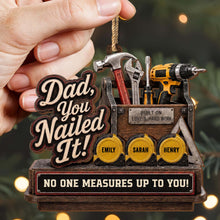 Load image into Gallery viewer, Personalized Double Layer Wood Ornament for Dad Gift Idea