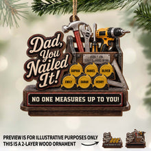 Load image into Gallery viewer, Personalized Double Layer Wood Ornament for Dad Gift Idea
