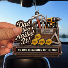 Load image into Gallery viewer, Personalized Wood Ornament Custom Name Gift for Dad's Car