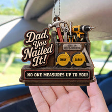 Load image into Gallery viewer, Personalized Wood Ornament Custom Name Gift for Dad's Car